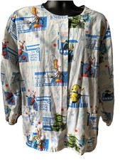 Super Rare! Vintage Robots The Movie Scrub Lab Jacket SZ XL