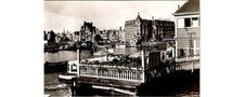 Amsterdam Damrak Canal View Postcard C.J. van Asmaai Hotel Victoria 1930s