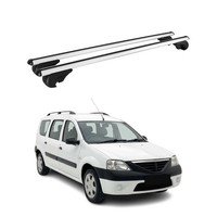 DachträGer GrundträGer FüR Dacia Logan MCV I 2006-2013 TÜV Aluminium Silber 2Tlg