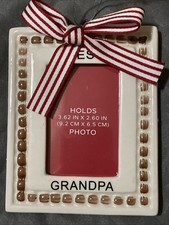 Place  Time Best Grandpa Photo Picture Frame Holiday Christmas Ornament Baby