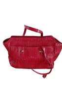 Red Coach Double Handle Purse. G1382-F25252 Gathered Leather.