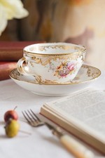 Antique Minton  Worcester Breakfast Cup and Saucer Appointment of Queen Adelaide