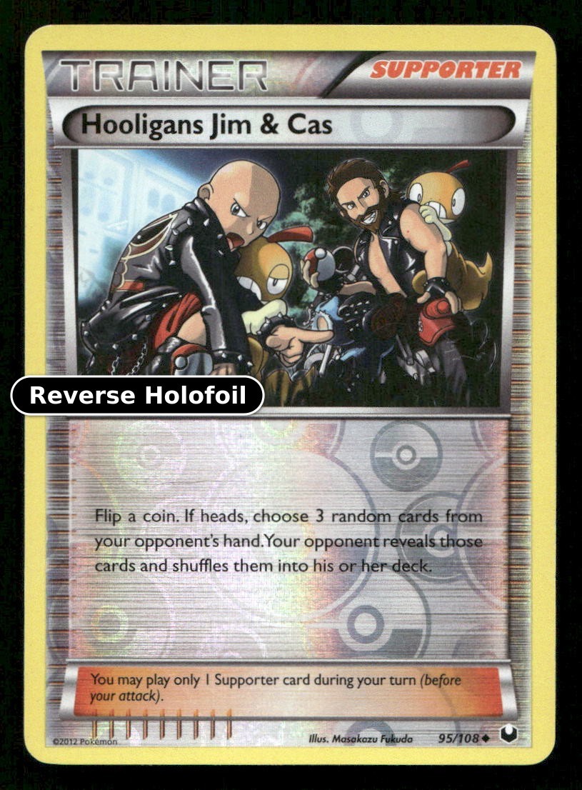 Hooligans Jim & Cas Reverse Holofoil Dark Explorers 95/108 LP Pokemon