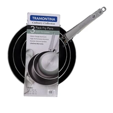Tramontina Culinary Collection 3 Pack Fry Pans 8", 10", 12" NEW Green Sea Salt