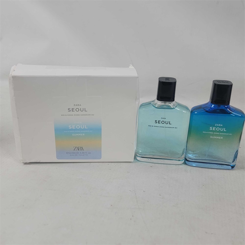 Zara Man Seoul + Seoul Summer Cologne for Men Fragrance Set EDT 2x