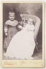 Genevieve & Bradford Elmer Middlebury VT Cabinet Card Photograph 1893