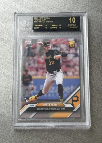 Paul Skenes 2024 Topps Now Rookie Cup Team Card RC10 BGS 10 Black Label RC