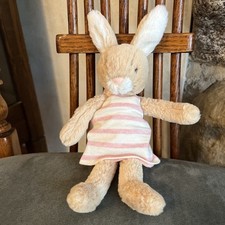 Jellycat Party Bunny Soft Plush Toy 10" Striped pink Dress Retired HTF Rare