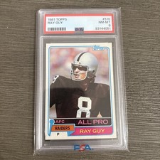 1981 TOPPS FOOTBALL CARD PSA 8 OAKLAND RAIDERS HOF RAY GUY