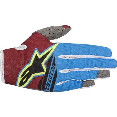 Alpinestars Radar Flight Gloves Red/Aqua/Yellow - Small 3561818-3066-s