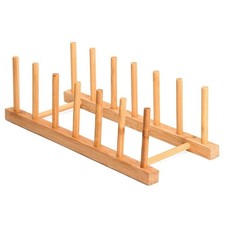 Timber Vinyl Record Storage Holder Display Stand Dish Plate Drying Rack
