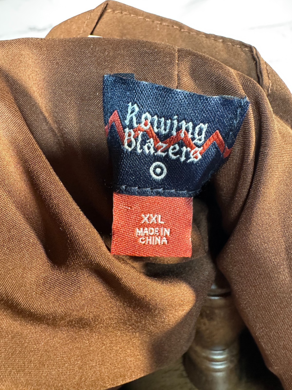 Mens Brown PATCHWORK Herringbone Check BIG & TALL… - image 8