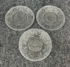 (3) Vintage Sandwich Clear By Indiana Glass 6" Sherbet Plates