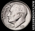 1955 Roosevelt Dime- Silver- Choice Gem Brilliant Unc Luster No Reserve #J4985