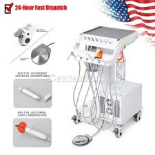 Dental Mobile Delivery Unit Cart Air Compressor Suction scalers Curing light