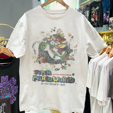 Super Mario World 98 Japan Washed T-shirt White L
