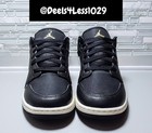 Nike Air Jordan 1 Low SE Womens SZ 8/Kids 6.5Y Black Silver Sail Gold FZ3921-001