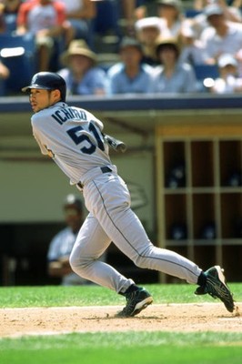 Ichiro Suzuki Seattle Mariners bats during an MLB game at Comiskey- Old Photo 10