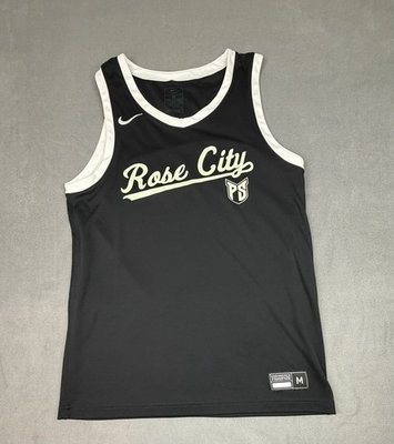 #ad Nike Portland State Rose City Basketball Jersey Men Medium Black Engineered Hoop $20.61