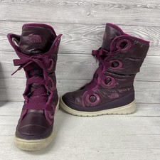 The North Face Destiny Down Filled Quilted Boots Purple Waterproof Size 4 PT