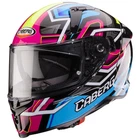Caberg Avalon X Black Light Blue Yellow Fuchsia