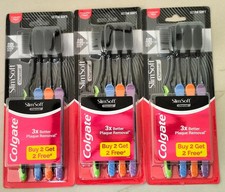 12 Pcs Colgate Slim Soft Charcoal Toothbrush 17x Slimmer Soft Tip Bristles