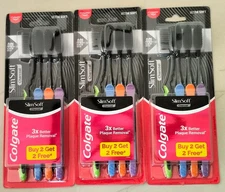 12 Pcs Colgate Slim Soft Charcoal Toothbrush 17x Slimmer Soft Tip Bristles