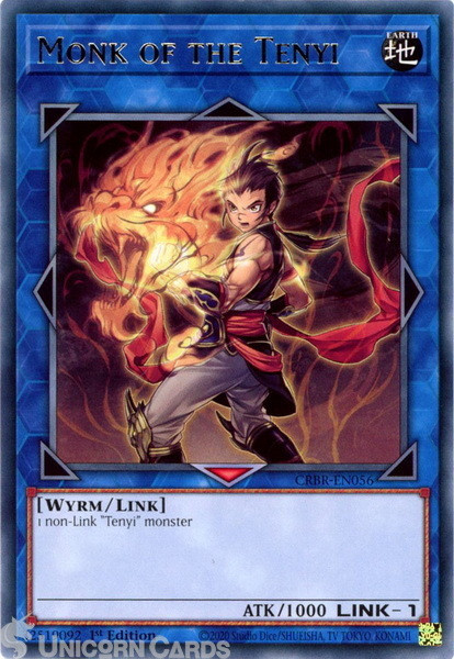 CRBR-EN056 Monk of the Tenyi : Rare 1st Edition YuGiOh Card
