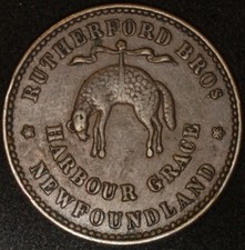 NEWFOUNDLAND Rutherford 1846 Halfpenny Token Breton 953, NF-1C3