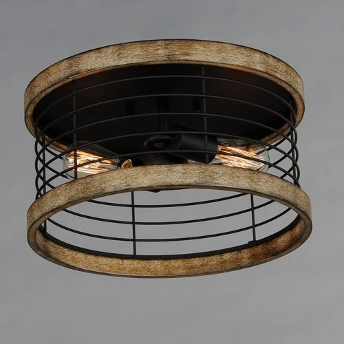 Maxim 12510 Homestead 2 Light 15"W Flush Mount Drum Ceiling - MultiColor - Picture 8 of 12