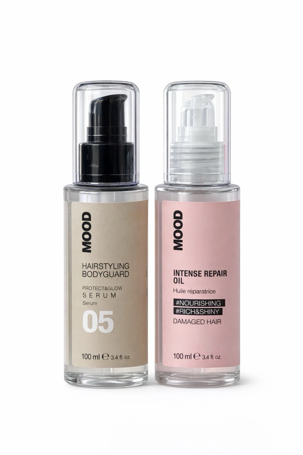 MOOD Hair Serum Duo Bodyguard Protect Glow 05 Intense Repair Oil 100ml Pack of 2