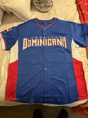 Republica Dominicana Baseball Jersey #22 Juan Soto Size X-Large Color Blue