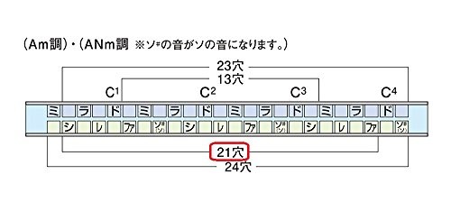 SUZUKI SU-21 Chiave di H-D-minore 21 fori Humming Tremolo Armonica NUOVO - Foto 3 di 3
