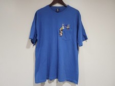 Vintage Warner Bros. Studio T Shirt Mens XL Blue Embroidered Looney Tunes Y2K