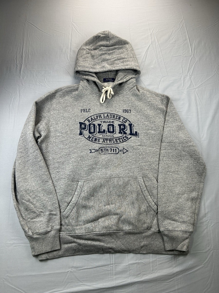 Polo Ralph Lauren Hoodie XL Afterhood Gray V Sweatshirt Stencil 67