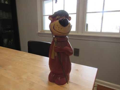 Yogi Bear Plastic Coin Bank Vintage 9" Tall/Purex ltd