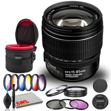 Canon EF-S 15-85mm f/3.5-5.6 IS USM Lens Bundle Cleaning Kit, Filter Kits, and