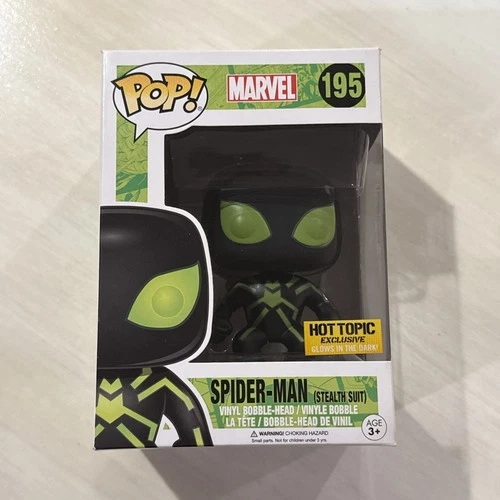 Funko Pop Marvel #195 Spider-Man (Stealth Suit) Hot Topic Exclusive
