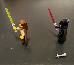 Darth Maul Qui Gon Jin Lego Mini Figures SW0003 and SW0027! From Lego Set 7101!