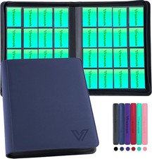 16 Pocket Trading Card Binder – Holds 1280 Cards, Large Capacity 4X4 Card Album