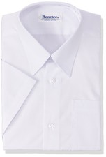 Catch Multifunctional Men s Short Sleeve Dress Shirt B444652 White Size 155 549