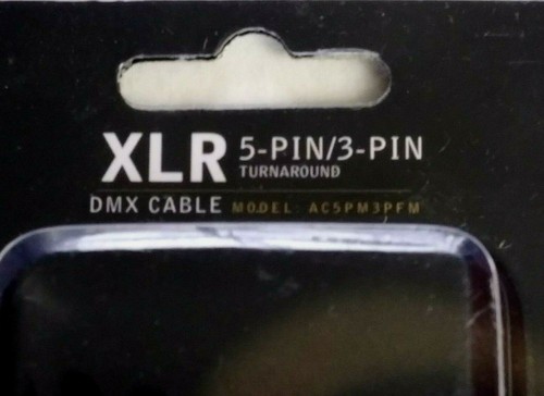 (2) Accu-Cable XLR 5 PIN TO 3 PIN DMX CABLE - Picture 4 of 5
