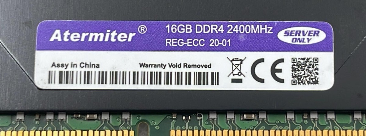 LOT 4 PCS] Atermiter 16GB DDR4 2400MHz REG-ECC Server Memory RAM