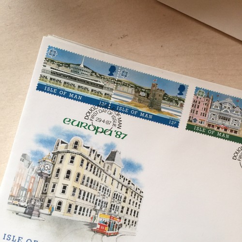 ISLE OF MAN FDC FIRST DAY COVER 1987 EUROPA ‘87 Manx Buildings Unaddressed WCP - Picture 2 of 3