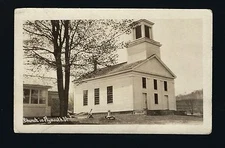 Plymouth Vermont VT 1927/40s RPPC Old Wooden Country Church Building, Parsonage
