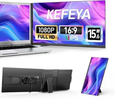 15.6" Laptop Screen Extender FHD Display Portable Monitor Plug & Play KEFEYA P5