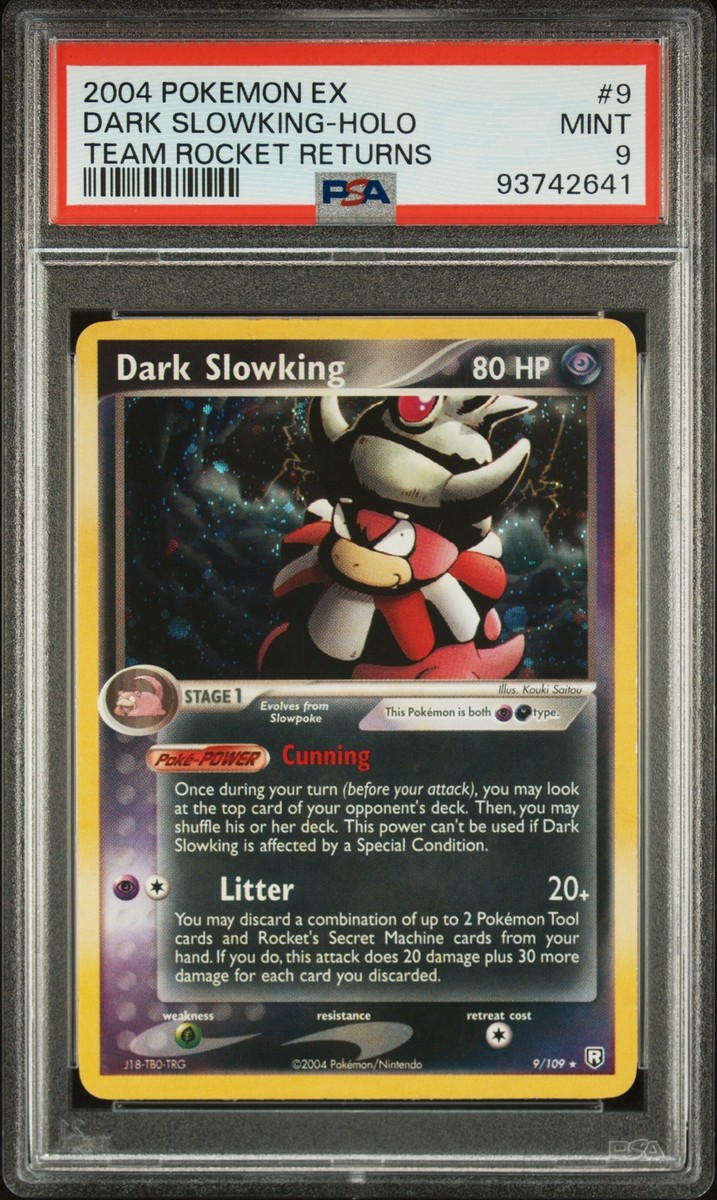 PSA 9 Dark Slowking Holo Team Rocket Returns #9 2004 Pokemon Ex