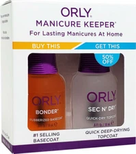 ORLY. MANICURE KEEPER DUO BONDER + SEC N' DRY QUICK-DRY TOP COAT