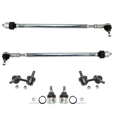 Bison Performance 6pc Front Sway Bars Tie Rod Ends Ball Joints Kit For Civic FWD