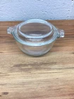 PYREX Small Covered Casserole Dish W/ Lid 10 oz #018 Vintage Clear Glass